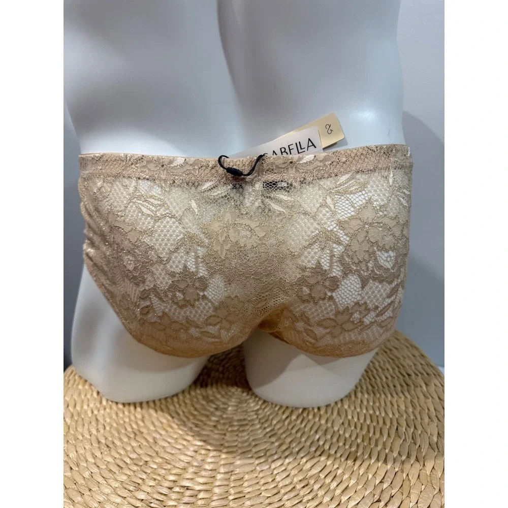 Cosabella Never Say Never Comfort Micro Brief Camel Gold Lace Men's Underwear M